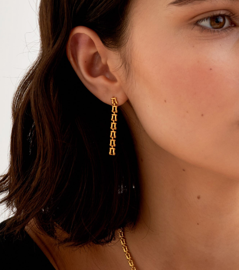 Katie Loxton - Grecian Waterproof Gold Link Multi-Wear Earrings