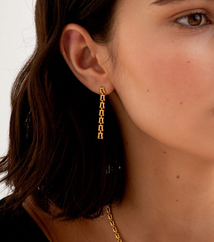 Katie Loxton - Grecian Waterproof Gold Link Multi-Wear Earrings