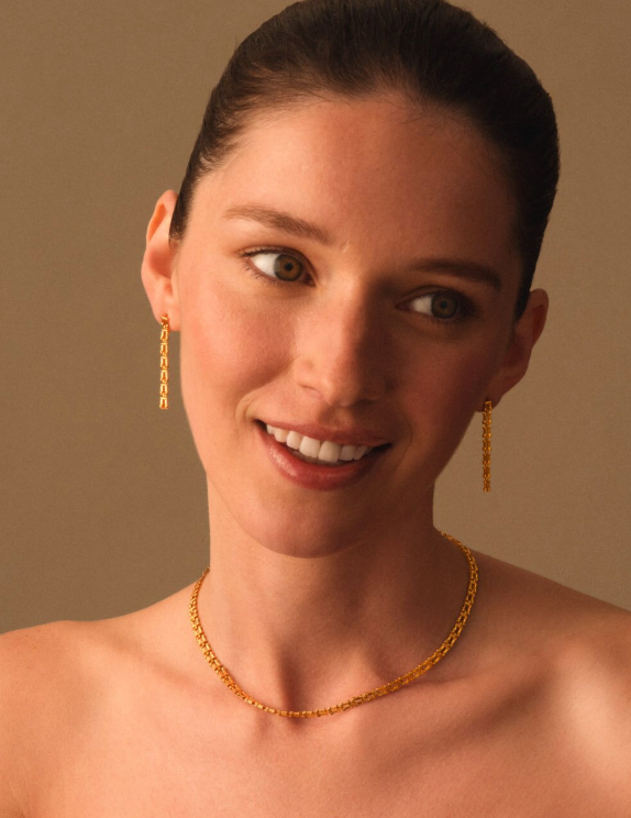 Katie Loxton - Grecian Waterproof Gold Link Multi-Wear Earrings
