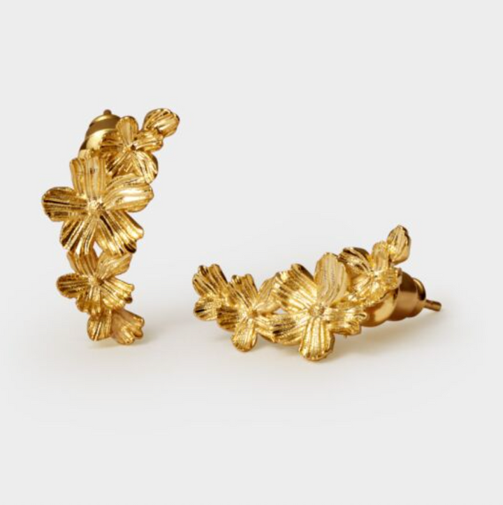 Katie Loxton - Floramour Waterproof Gold Crawler Earrings
