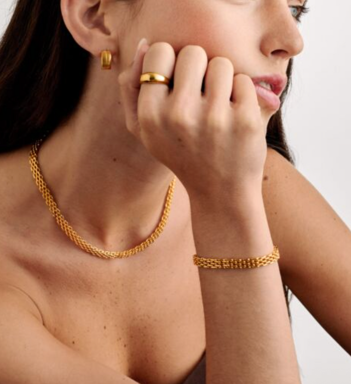 Katie Loxton - Braid Chain Waterproof Gold Bracelet