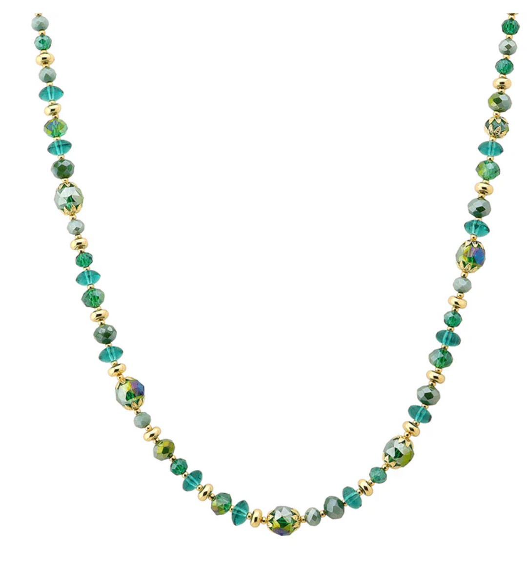 Christi - Multi Bead Necklace (Green)