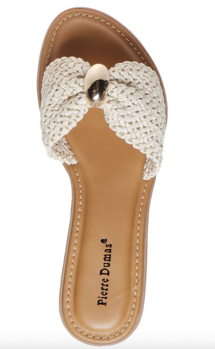 Penni - Rattan Sandals (Cream)