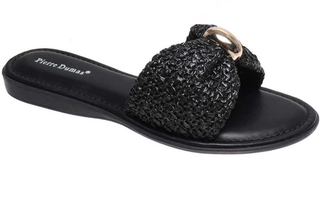 Penni - Rattan Sandals (Black)