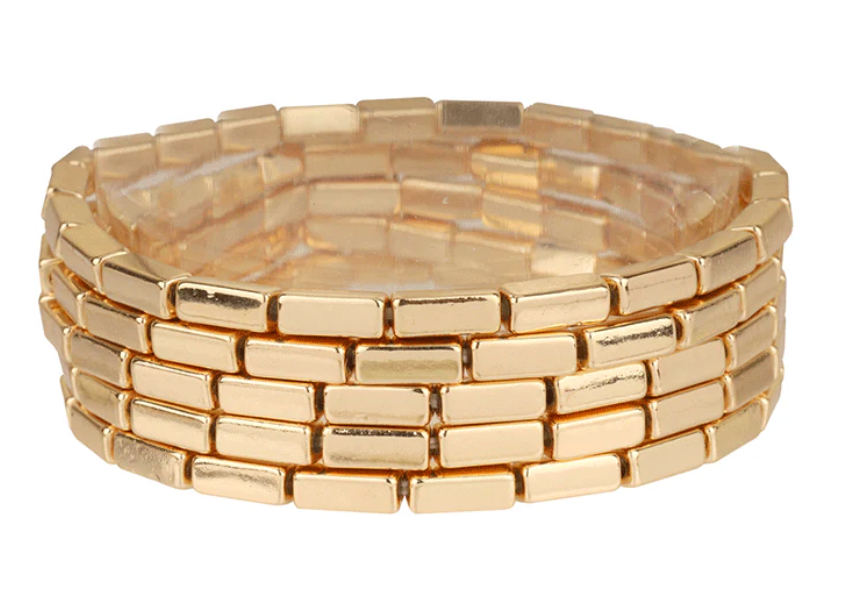 Chelsey - Gold Nugget Elastic Bracelets