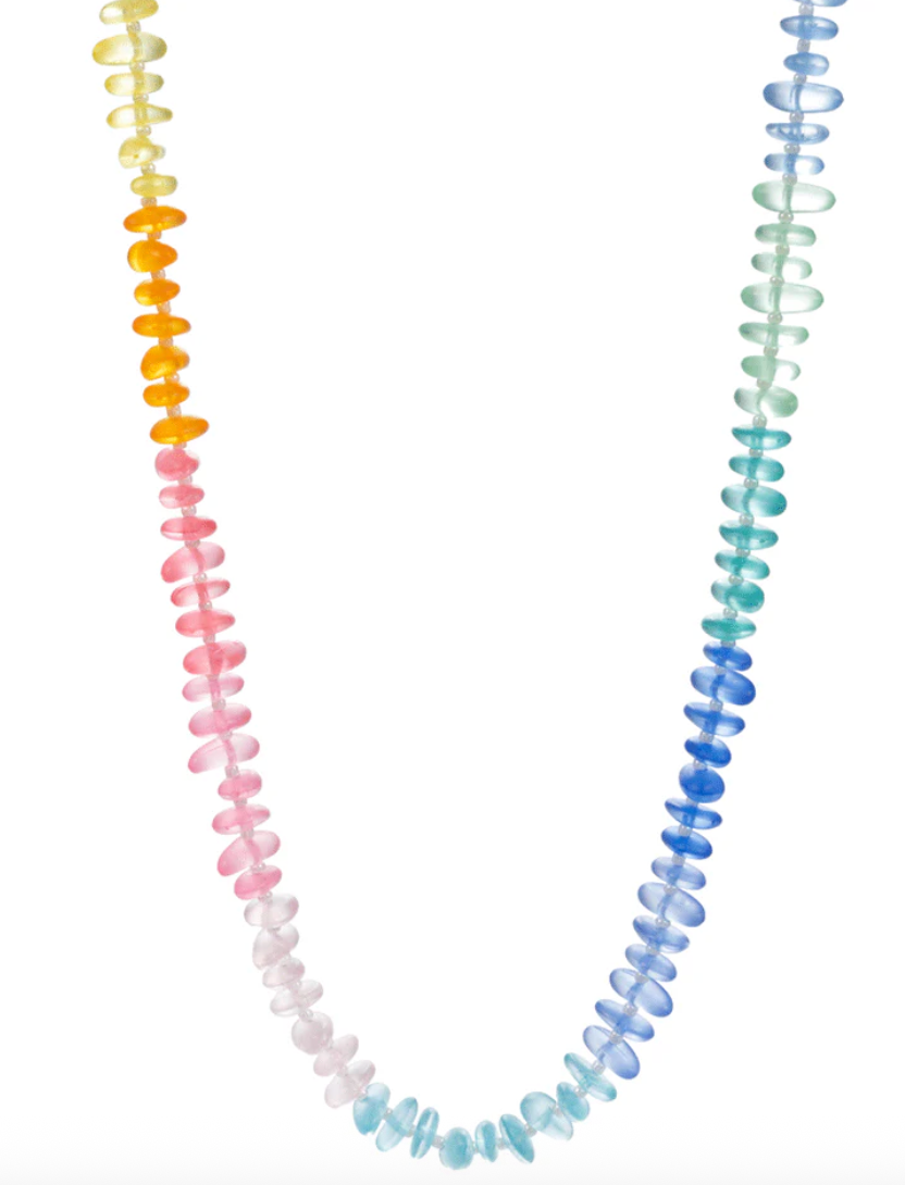 Faux Sea Glass Beaded Necklace