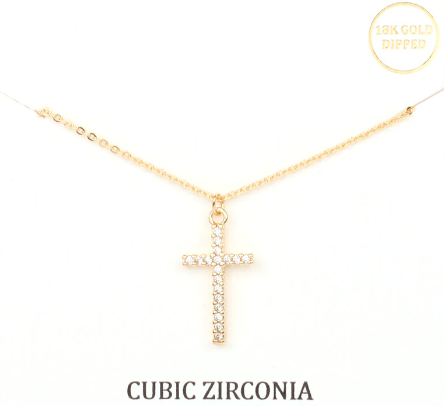 Rhinestone Cross Necklace