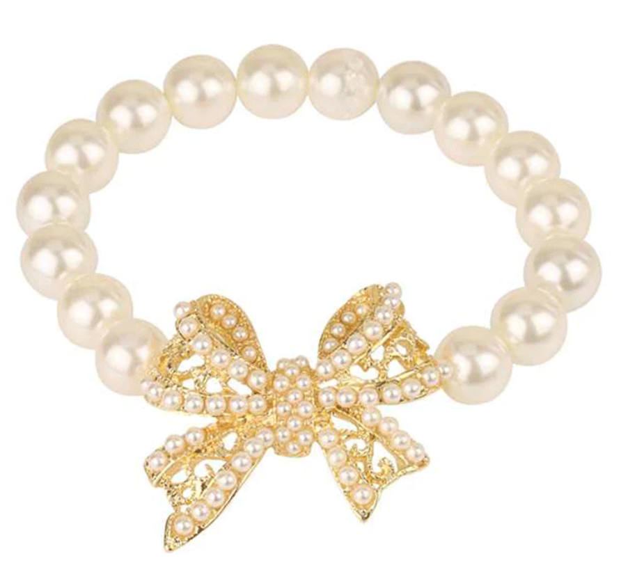 Pearl Bracelet with Bow