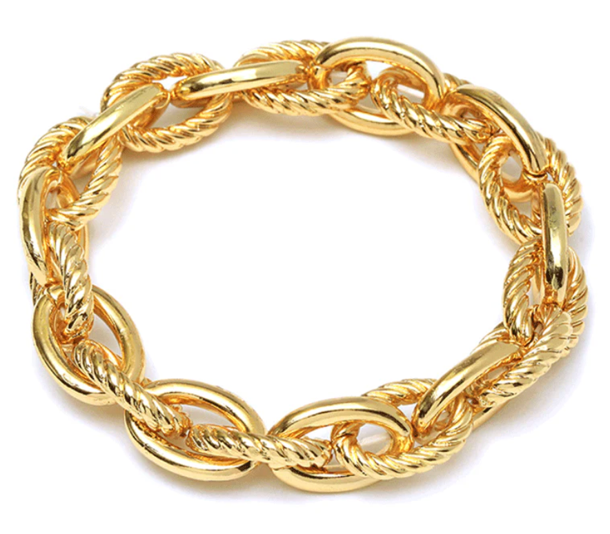 Metal Link Bracelet - Gold
