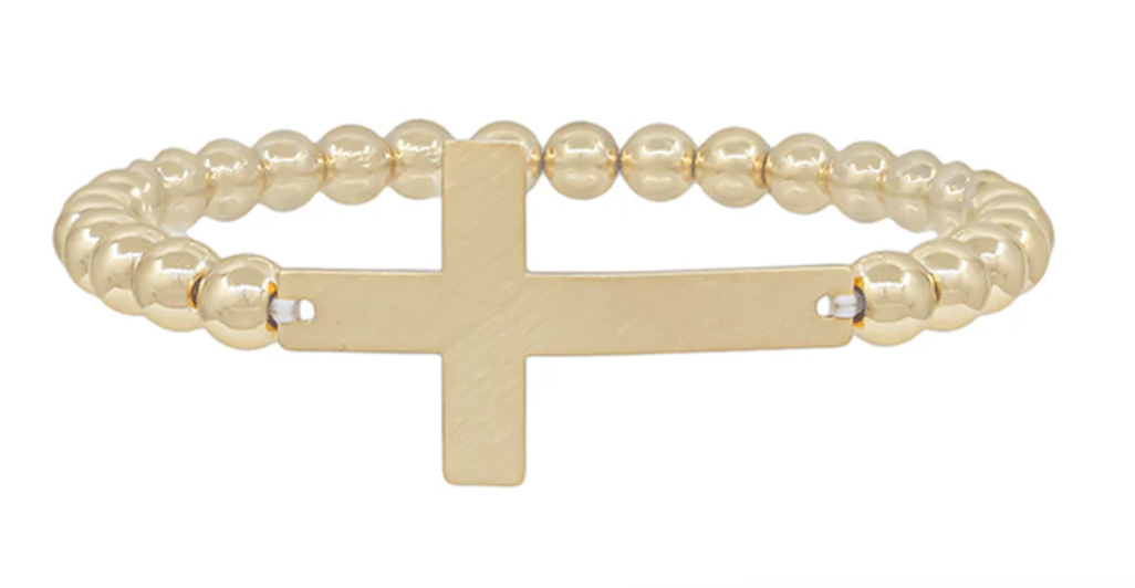 Cross Accent Stretch Bracelet