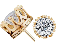 Round Stud in Crown Setting