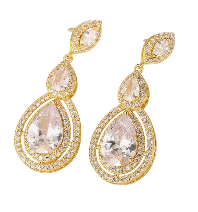Teardrop Rhinestone Earrings