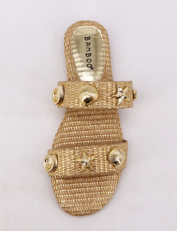 Betsi - Gold Sea Shell Sandals
