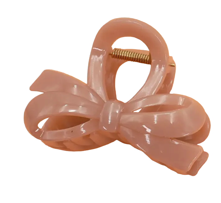 Bow Claw Clip - Beige