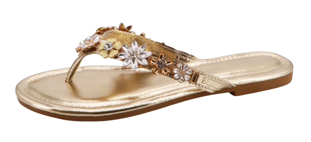 Florence -  Floral Embellishment Sandals