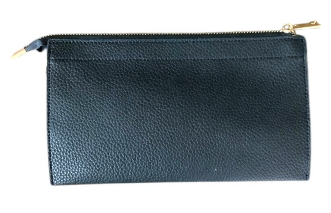 Lexie - 5 Compartment Crossbody/Wristlet (Metallic Navy)