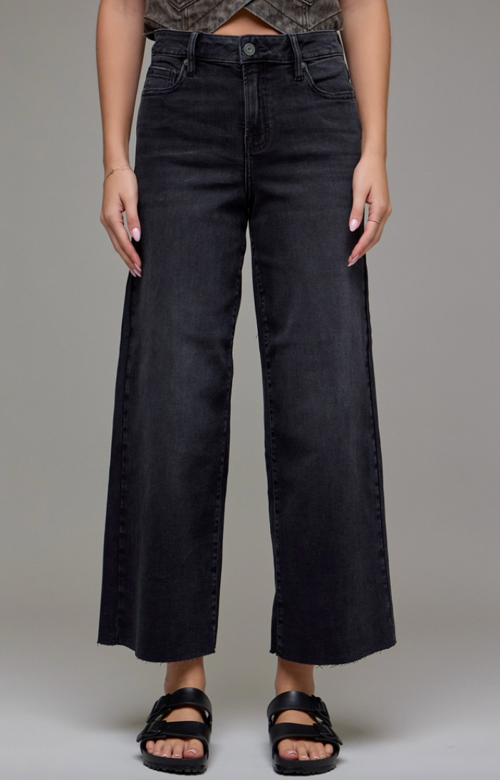 Heidi - Wide Leg Black Denim