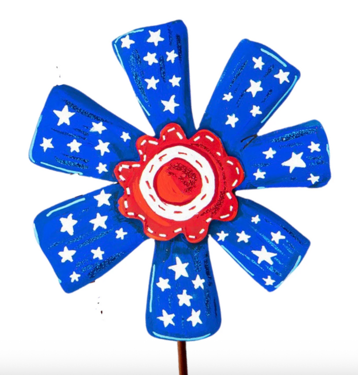 The Round Top Collection - Ribbon Flower (Blue Stars)
