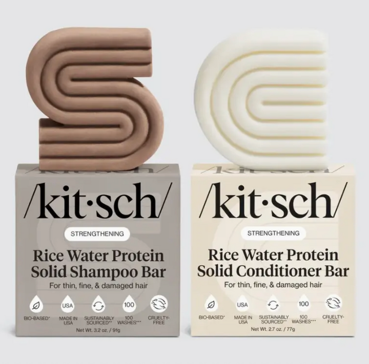 Kitsch - Rice Water Protein Solid Shampoo & Conditioner Bar for damaged hair