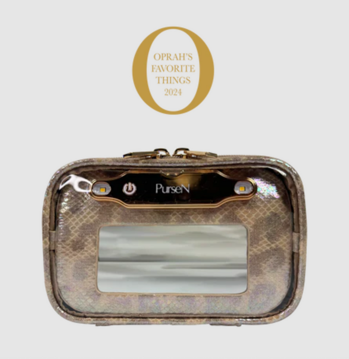 PurseN - LITTMINI • Lighted Mirror Case (Glimmer Leopard)