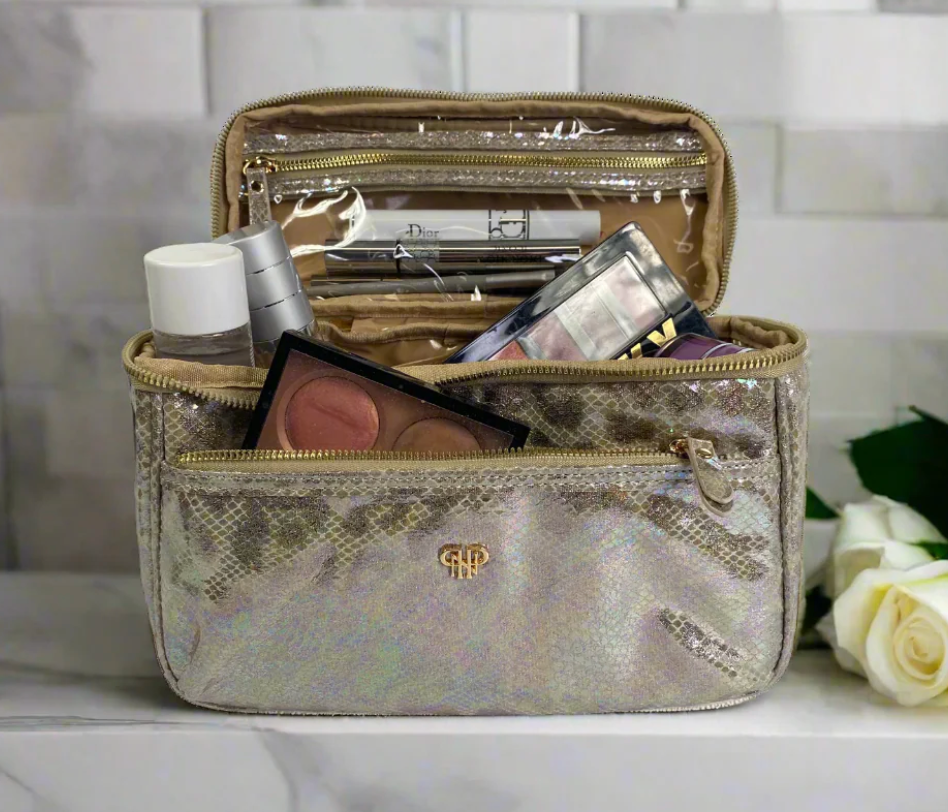 PurseN - Classic Train Case (Glimmer Leopard)