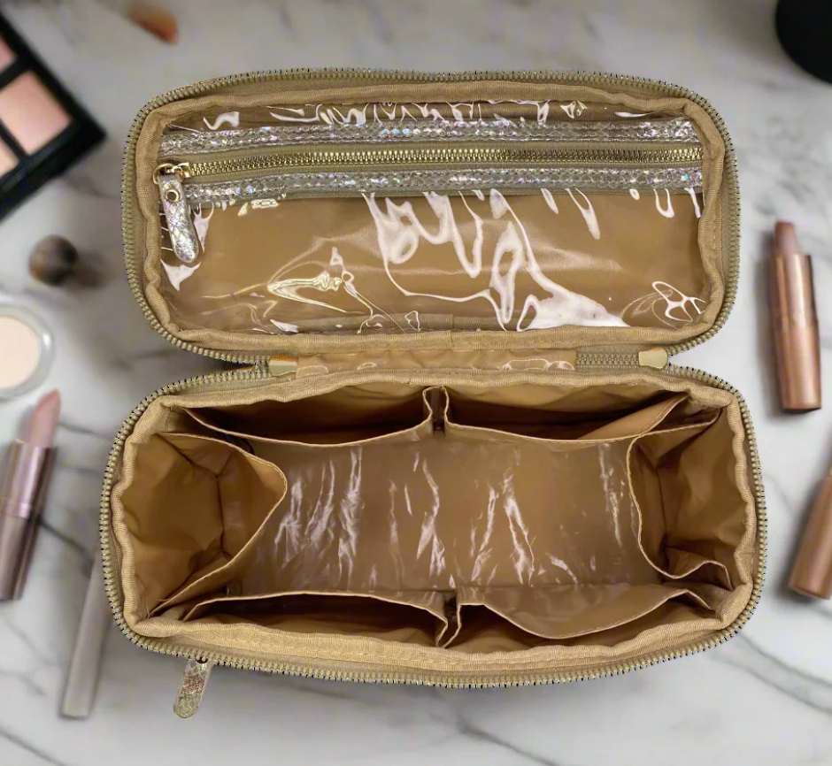 PurseN - Classic Train Case (Glimmer Leopard)