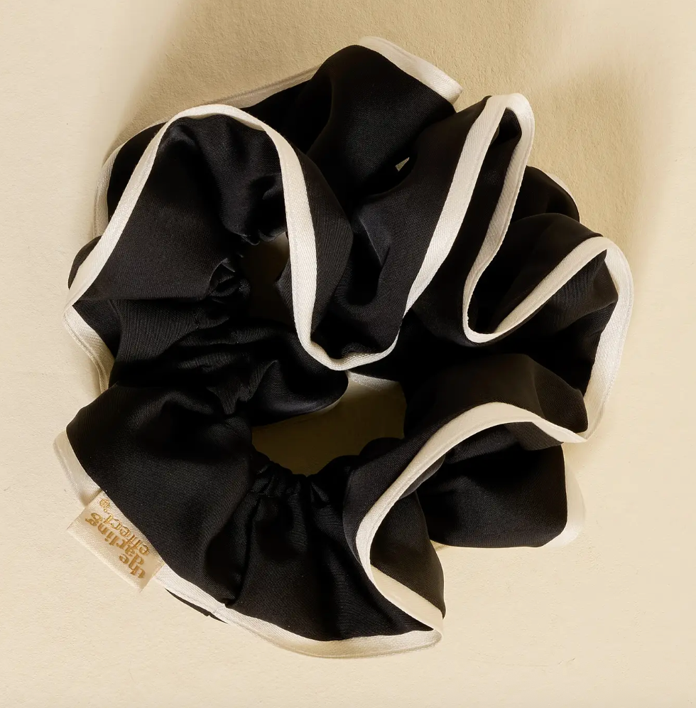 Black Ruffle Up Scrunchie