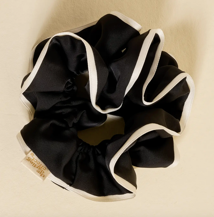 Black Ruffle Up Scrunchie