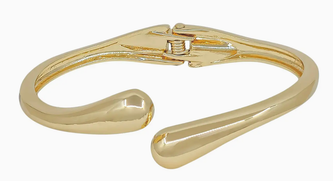 Karen - Gold Metal Hinged Bracelet