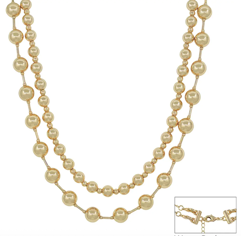 Shari - Gold Multiway Double Layer Necklace