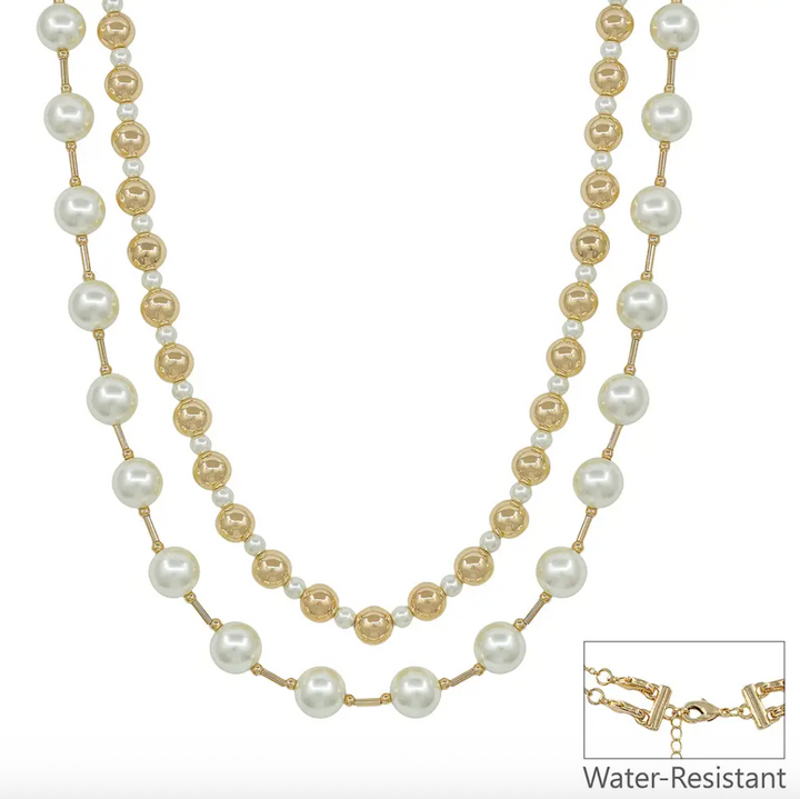 Shari - Two Tone Multiway Double Layer Necklace