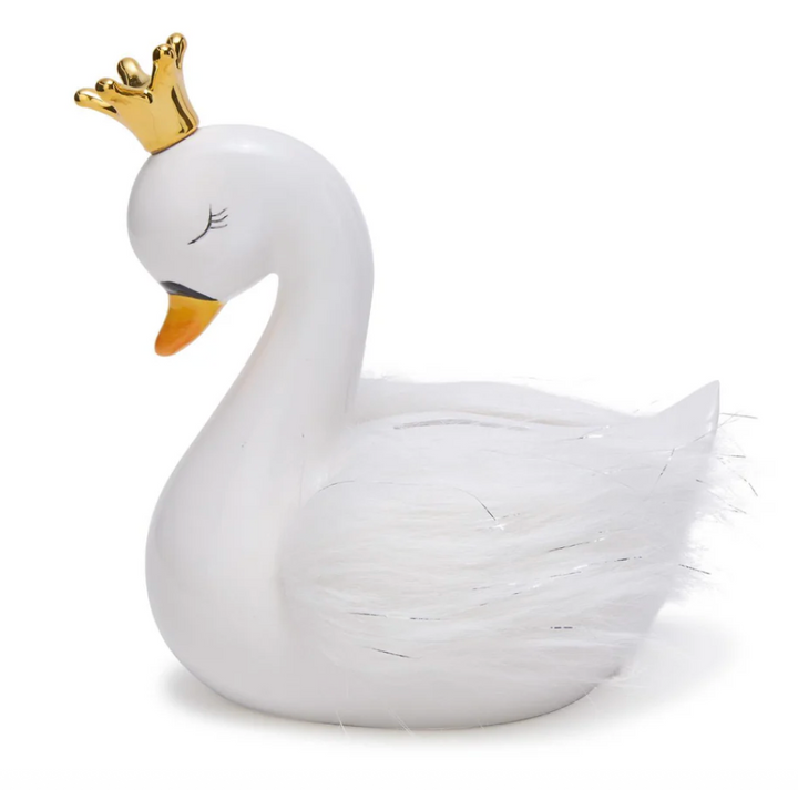 Swan Bank with Faux Fur Wings