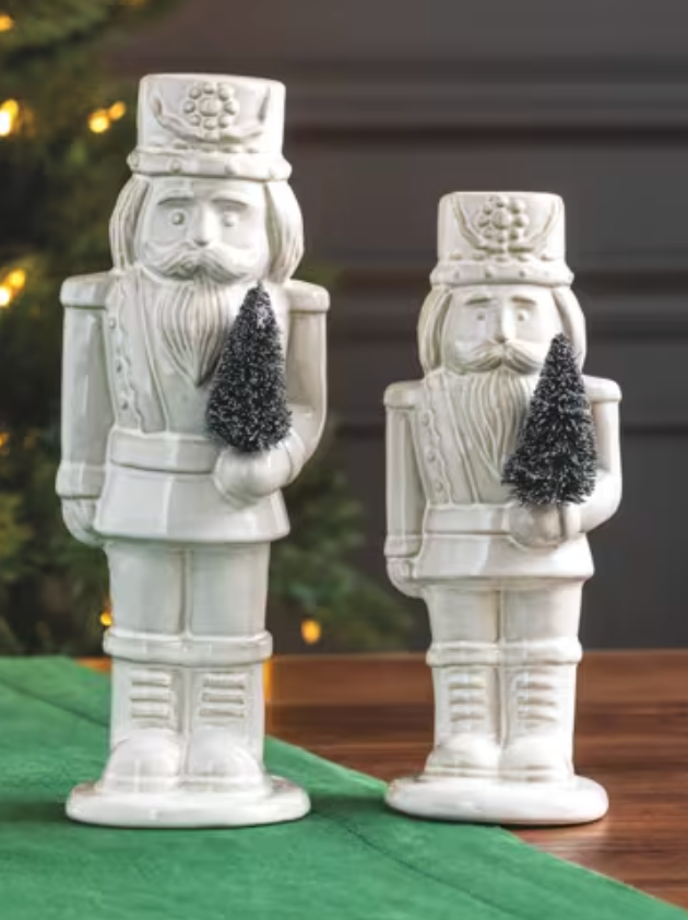 White Ceramic Nutcracker - Small