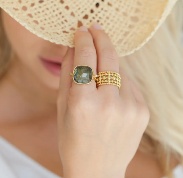 Splendid Iris - Statement Adjustable Ring