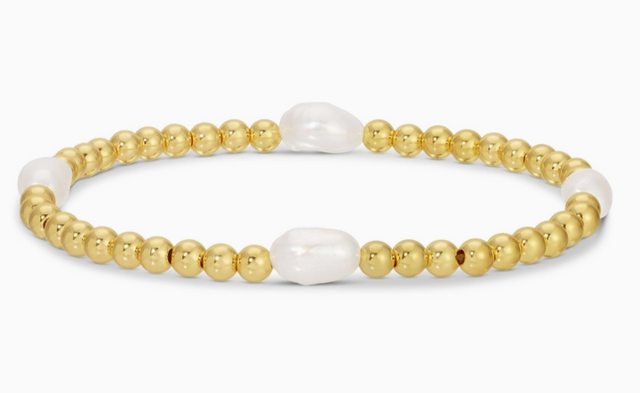 Splendid Iris - 4mm Stretch Medium Pearl Bracelet