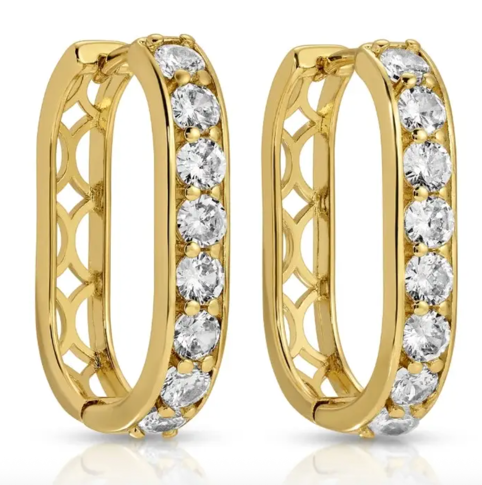 Splendid Iris - Large Luxe CZ Huggies
