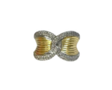 Charlotte - Rhinestone Two Toned Ring
