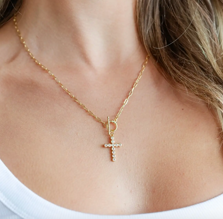 Splendid Iris - Cross Necklace