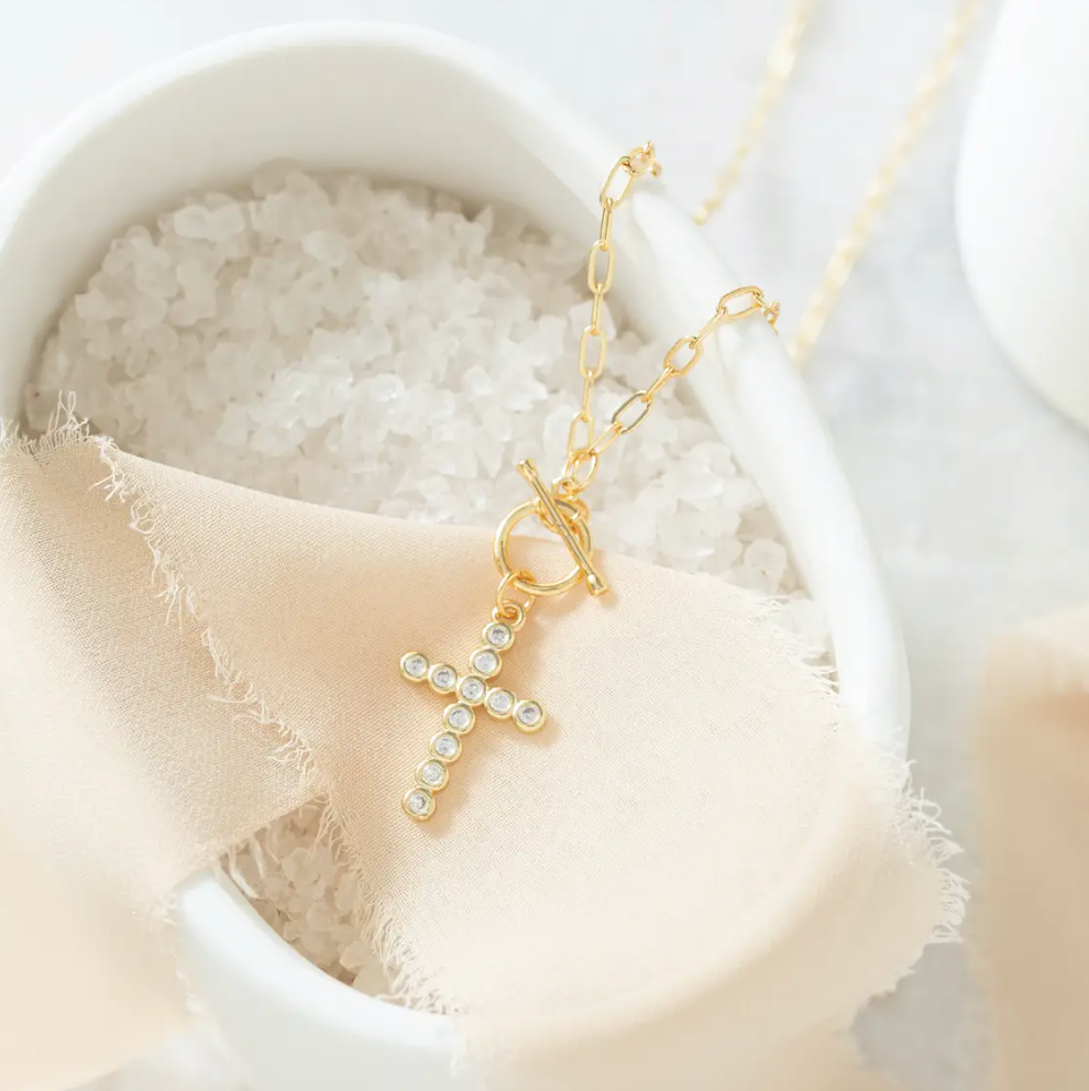 Splendid Iris - Cross Necklace
