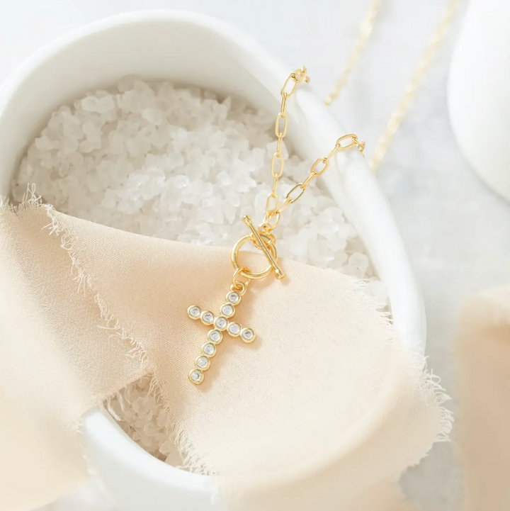 Splendid Iris - Cross Necklace