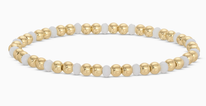 Splendid Iris - 4mm Beaded Bracelet (Mint)