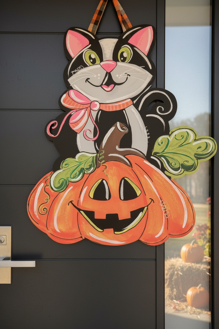 Round Top Collection - Martin's Black Cat & Jack O'lantern