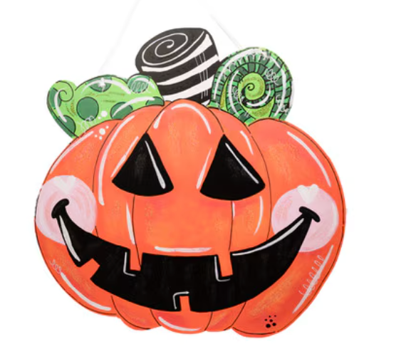 Round Top Collection - Martin's Jack O'lantern PVC Door Hanger