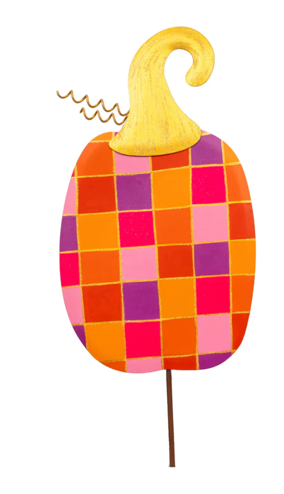 Round Top Collection - Bright Check Pumpkin