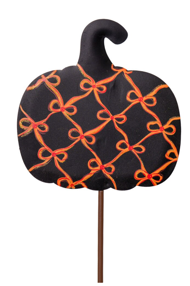 Round Top Collection - Black Bow Pumpkin (Short)