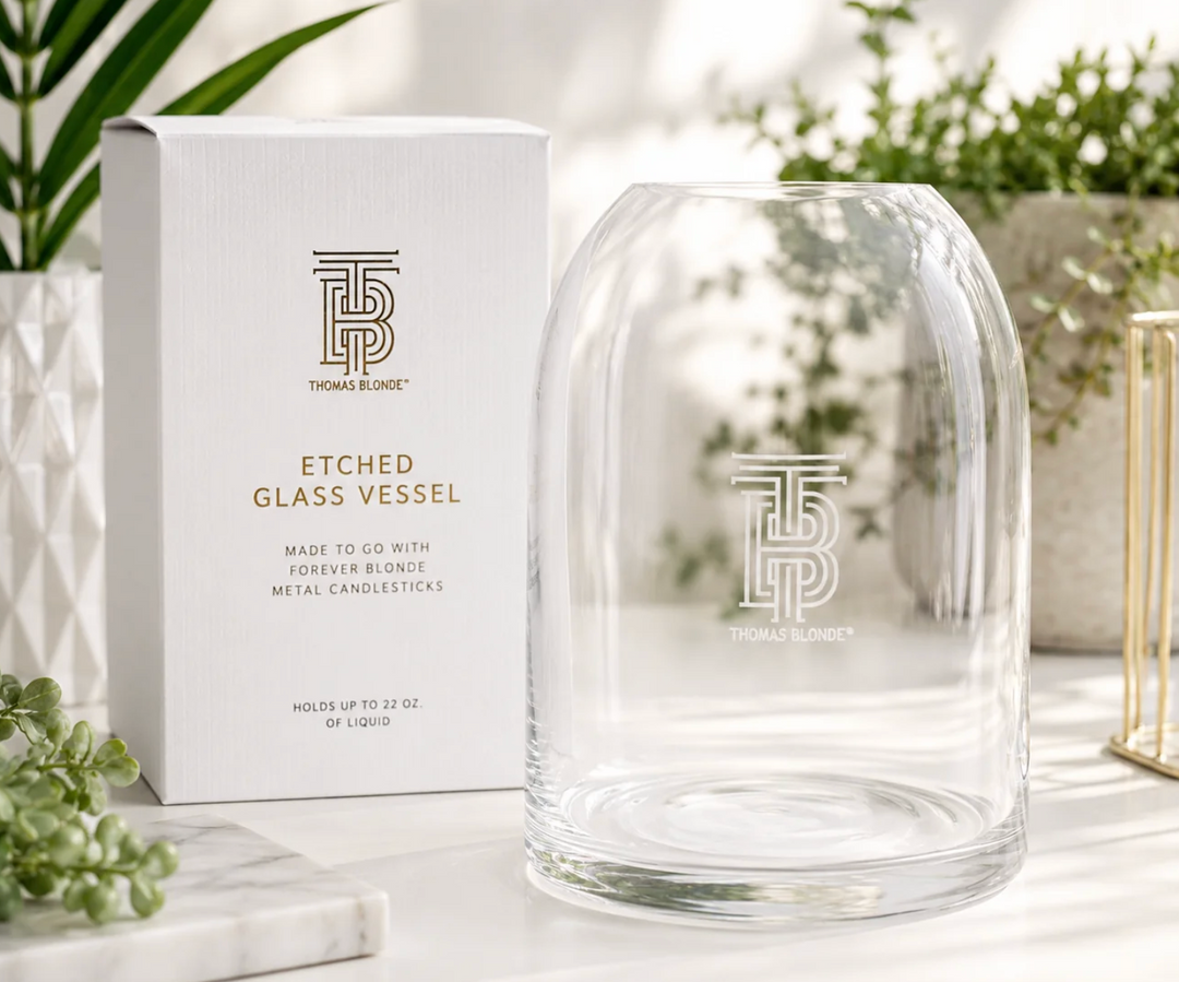 Thomas Blonde - Etched Glass Vase
