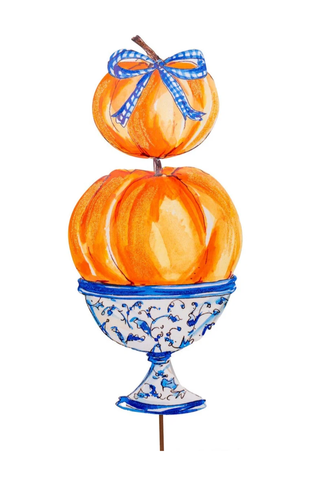 Round Top Collection - Beck's Blue Pumpkin Topiary