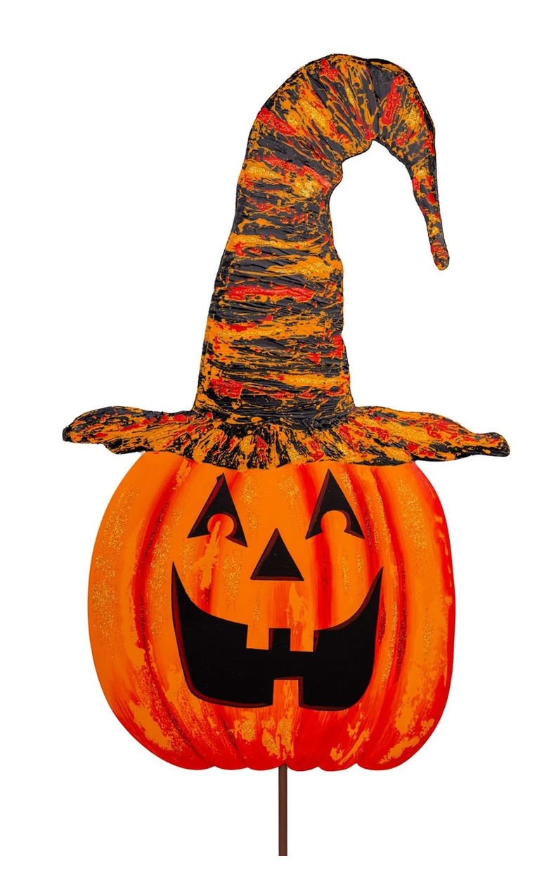 Round Top Collection - Jack-O-Lantern w/ Black Raggedy Hat