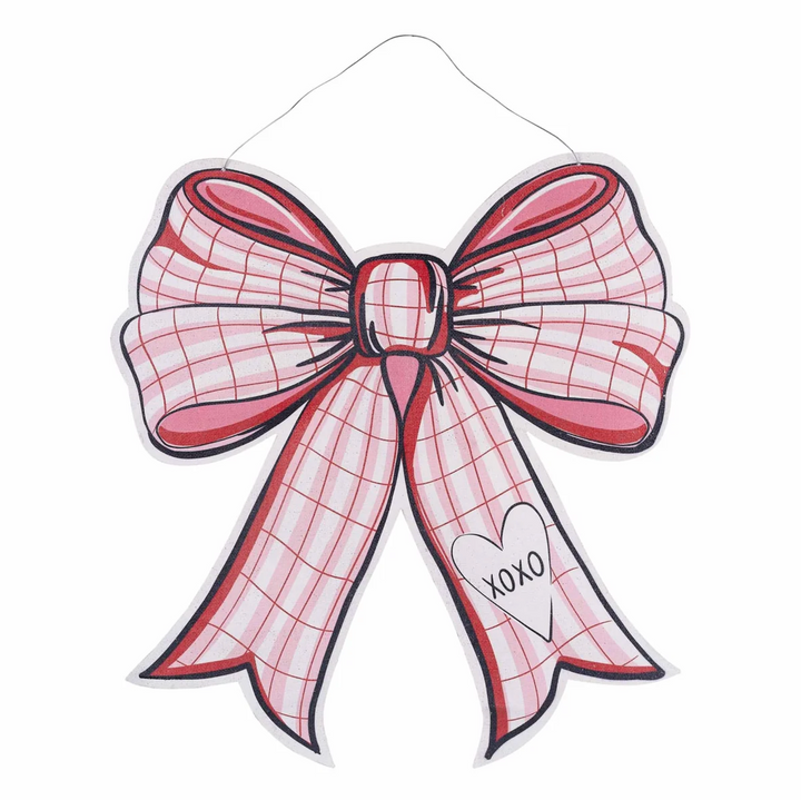 XOXO Bow/ Merry Christmas Bow Burlap Sign