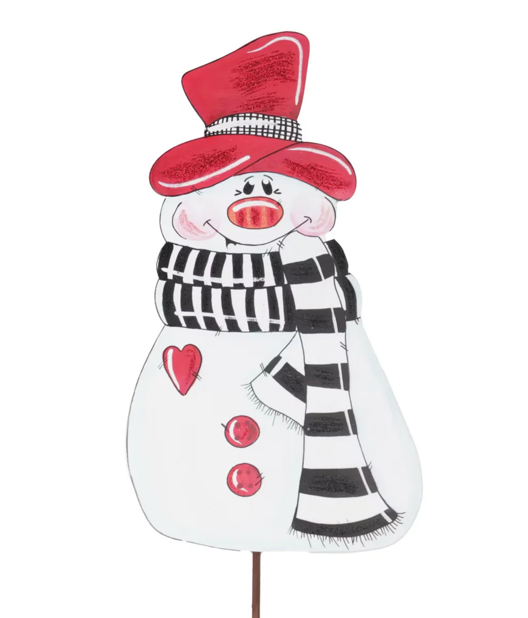Round Top Collection - Martin's Snowman Black & White Scarf